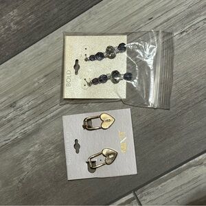 Gold and Purple Women's Earrings Bundle